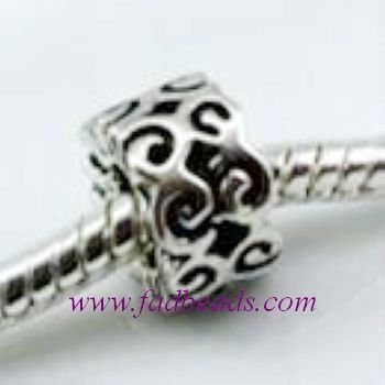 Silver plated alloy spacer beads