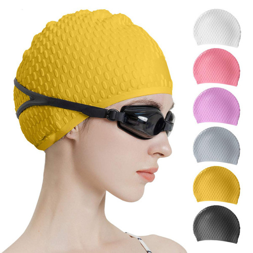 耳の保護を備えた卸売シリコン水泳帽子