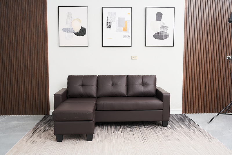 Modern European Style Leather L Shape Sofa