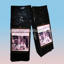 Quad-sealing black color coffee bean bag