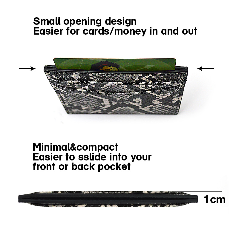 Роскошный кожаный держатель для визиток Python для мужчин Luxury Python Leather Business Card Holder for Men