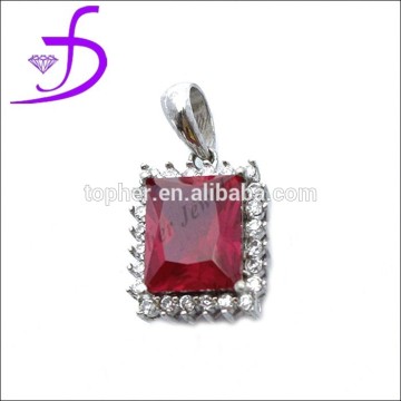 Good Quality Designer Silver Charms New Fashion Charms Ruby Gemstone pendant