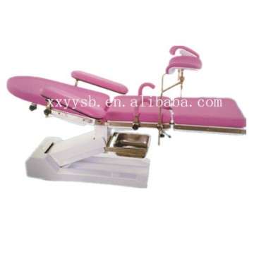 multi function pink electric obstetric bed