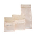 OEM Food Ziplock Kraft Brown Paper Block Bottom Tea Pakket zakje met ontwerp