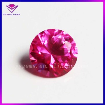 Semi-precious Stone Gems Brilliant Round Shape 5# Red Corundum Price