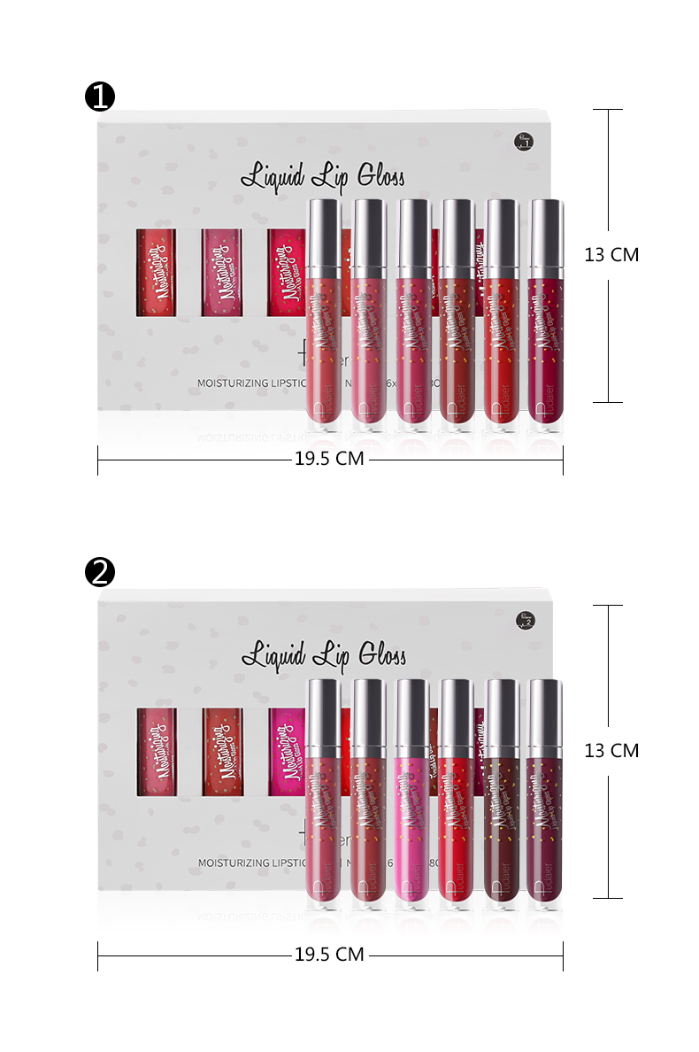 Pudaier High-Shine Lip Gloss Mint Lipgloss Moisturizing Lip Set Bestseller in Thailand OEM Available