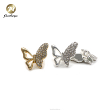 Elegant Butterfly Shape Metal Shank Buttons for Decoration, Crafts, and Garments