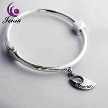 Jenia New Product Silver Plating Bangle With Alloy Fashion Thick Silver Plated Alloy Bangle