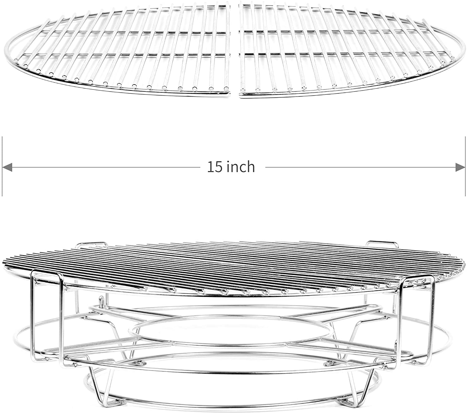 roestvrijstalen ronde draagbare BBQ-grillrooster