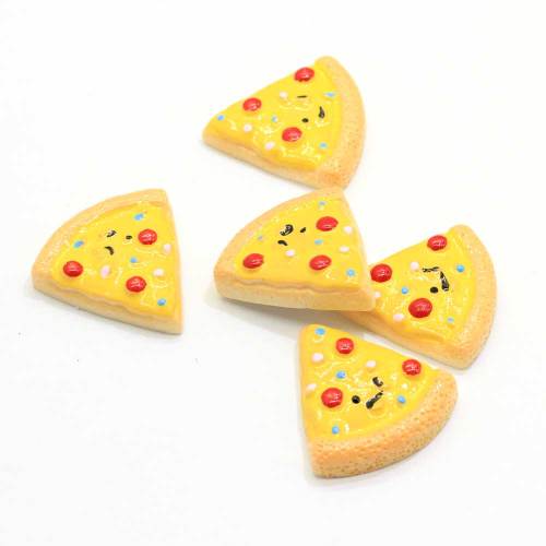 Hochwertige Pizza geformte Flatback Harz Perlen Sammelalbum Dekor Perlen Charms Spielzeug DIY Ornamente Perlen Spacer