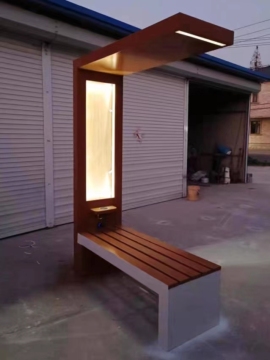 Cast aluminum park bench smart