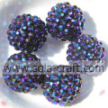 20*22MM Bluishviolet Big Sale Resin Rhinestones Ball Beads For Jewelry Accessory