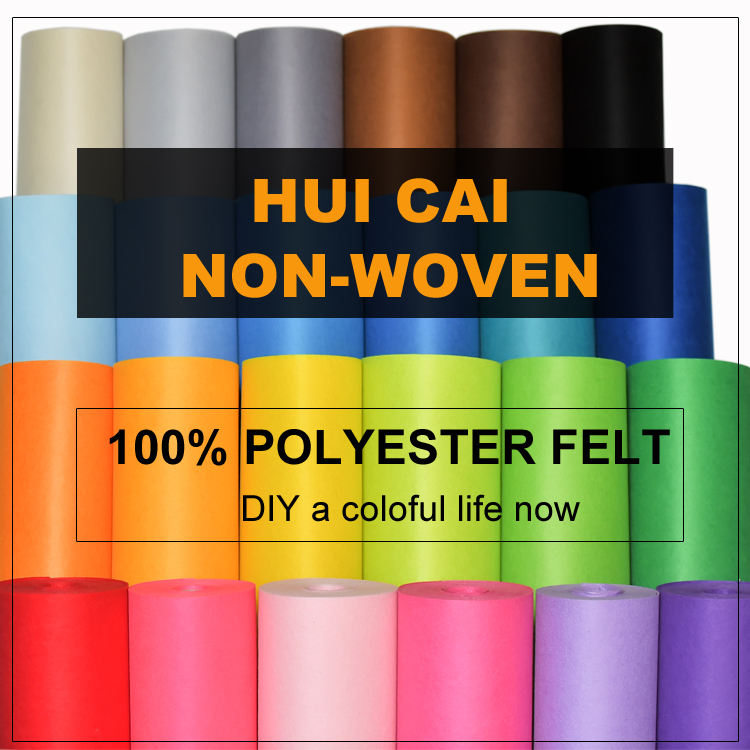 Needle Punched Nonwoven 100% Polyester Fabric Fiber Felt Multicolor Fet