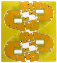 Irregular size yellow solder mask PCB