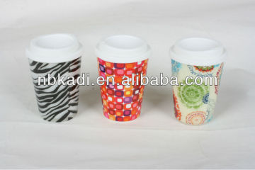 Custom printed plastic coffee cup