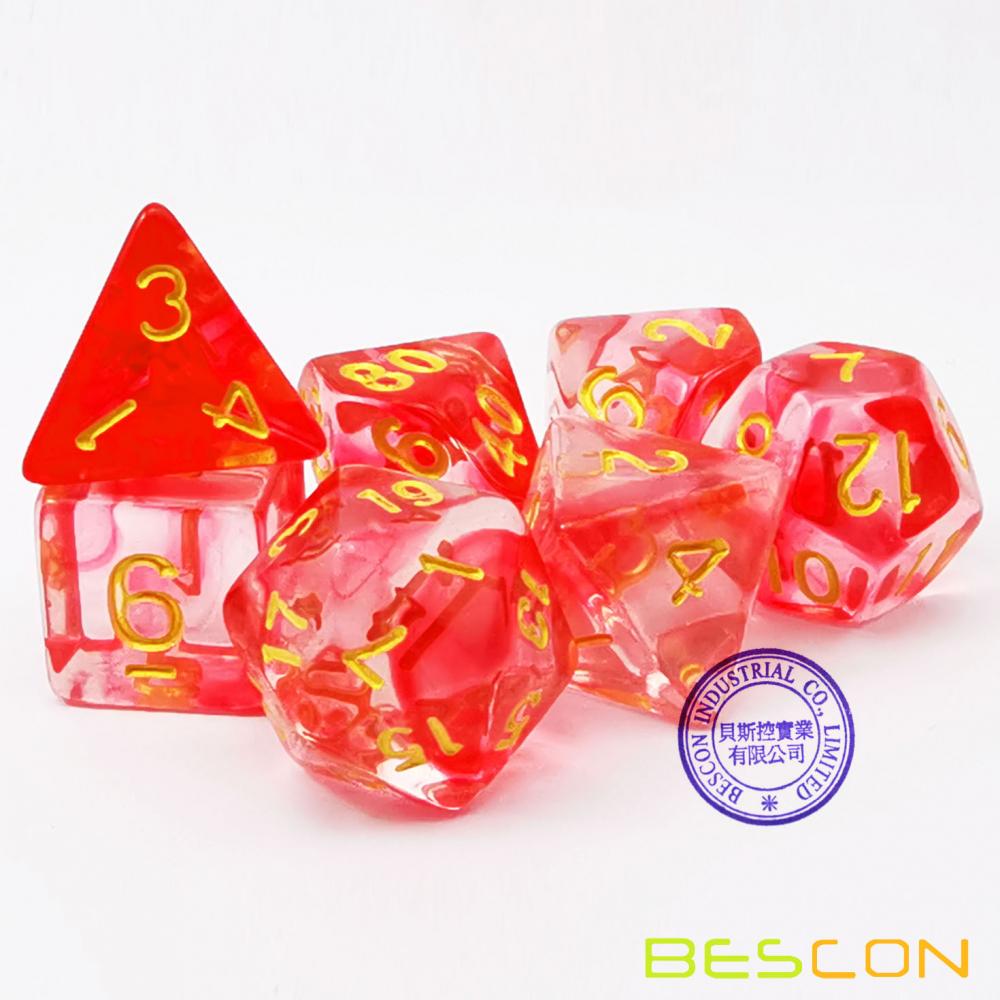 Crystal Blush Polyhedral Rpg Dice For Dnd 2