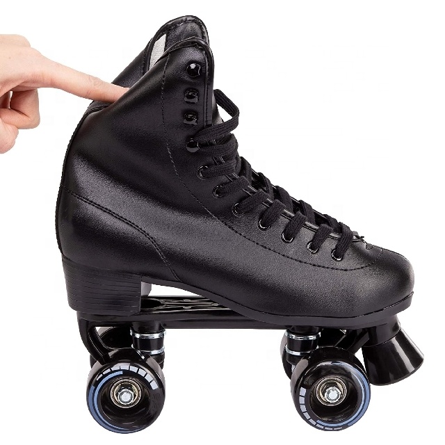 Wheels Skates Quad Roller Skates Shoes with Heel High Quality Professional PU 300 Pairs Excersice White Black Support Carton PVC