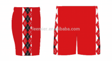 Sportswear manufacturers red argyle plain lacrosse shorts