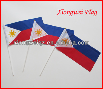 Small size Philippines national flag polyester hand flag