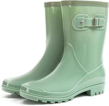 Mid Calf Rain Boots Minimalist
