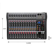 Professional 12-Channel DSP Audio Echo Sound Console with USB Mixing Technology: High-Quality Audio Processing Console
