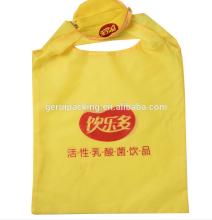 advertising promtion recyclable polyester foldable bag with a banana shape pouch