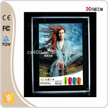 Suspender acrylic light box hanging acrylic photo frame for window displaying