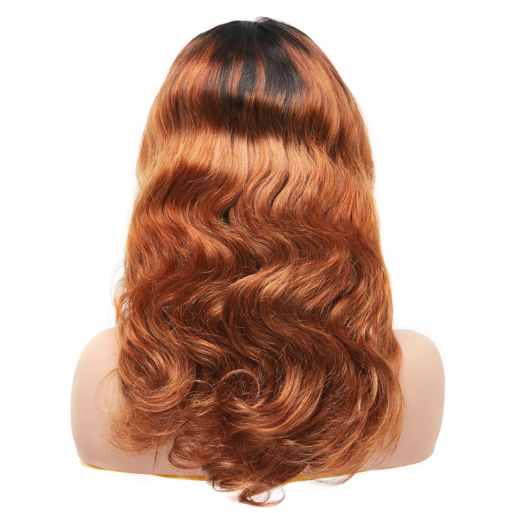 Cheapest Glueless Dark Brown T1B30 Virgin European Virgin Body Wave Human Hair Silk Top Wig