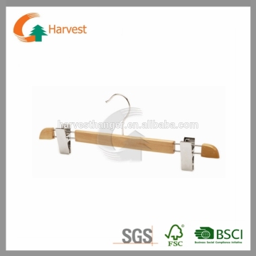 good quality wooden pants hangers with clips