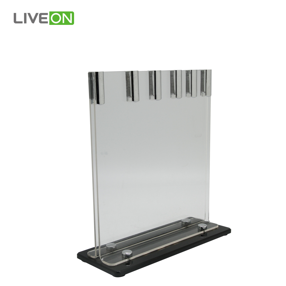 Stainless Steel Kitchen Knife with Acrylic Stand