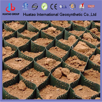 HDPE textured & smooth geocell for retaining walls