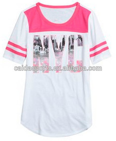Girl's fancy colorful short sleeve T-shirt