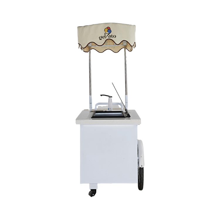 Ice cream cart Mini cute ice cream cart display cabinet outdoor small ice cream cart