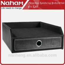NAHAM Office Desktop PVC Leather Organizer File Tray with Drawer