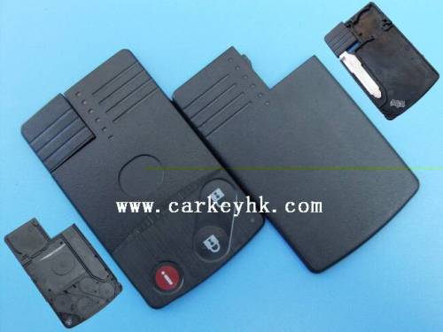 Hot Sale Mazda 2+1 button smart card shell Auto Smart Key