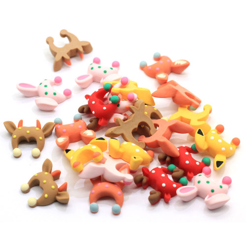 100 pz / lotto Kawaii Cartoon Animal Hat Flatback Resina Cabochons 20 * 24 MM Resina Animale Cappello Craft Monili Che Fanno Risultati