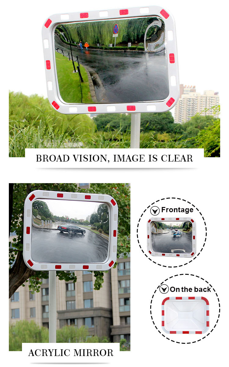 Hot Sale PMMA Lens Elliptic Square Reflective Convex Mirror