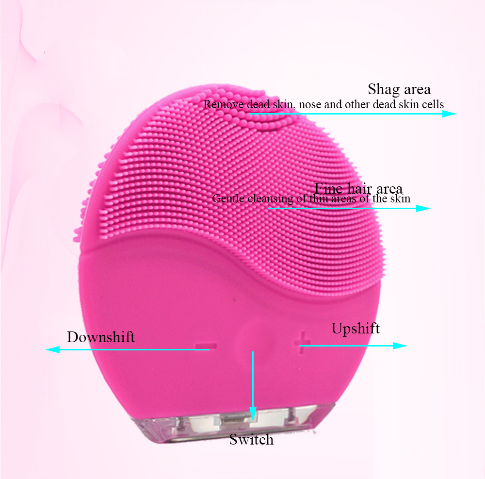 2020 trending deep cleansing acne treatment soft silicone material face massage silicone facial cleansing brush