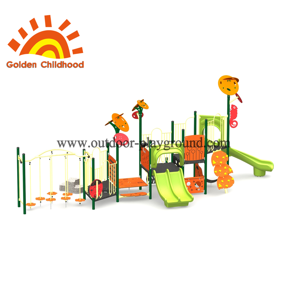 Orange Backyard Outdoor Playground Equipment