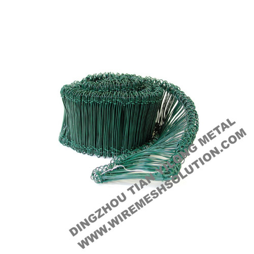 Green PVC Coated Double Loop Steel Tie Wires