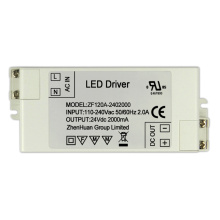 48W 24VDC 2A Fonte de alimentação de LED de saída única