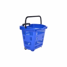 Double Pull Rod Hand Metal Shopping Basket