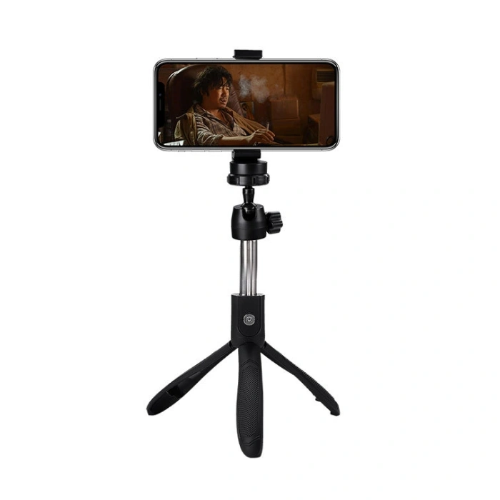 K05 3 in 1 Monopod Bluetooth Selfie Stick Mini Tripod with Rear Mirror for Phone Camera