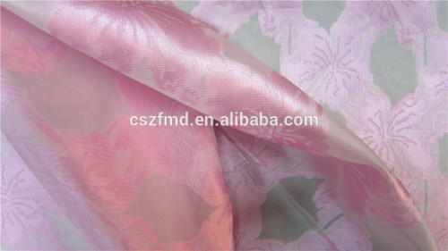 light weight pink floral burnout 100% polyester fabric price per meter for curtain