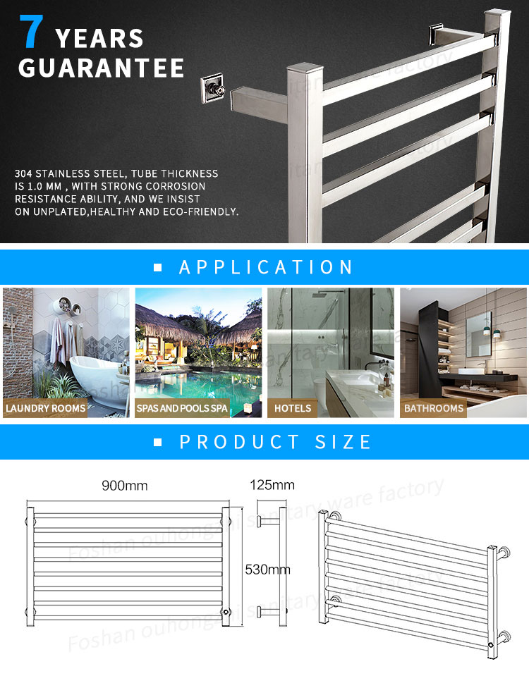 Stainless Steel Barbing Towel Warmer Drier Towel Warmer Customized Towel Warmer Rack