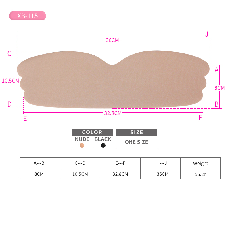 Clothes Invisible Strapless Bra