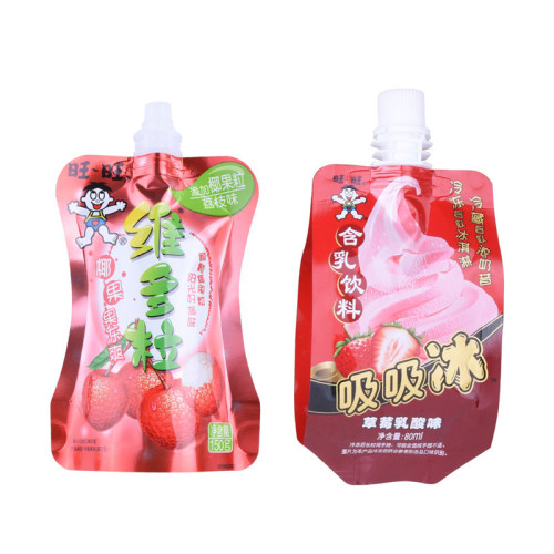 offset printing recycling stand up pouch for juice