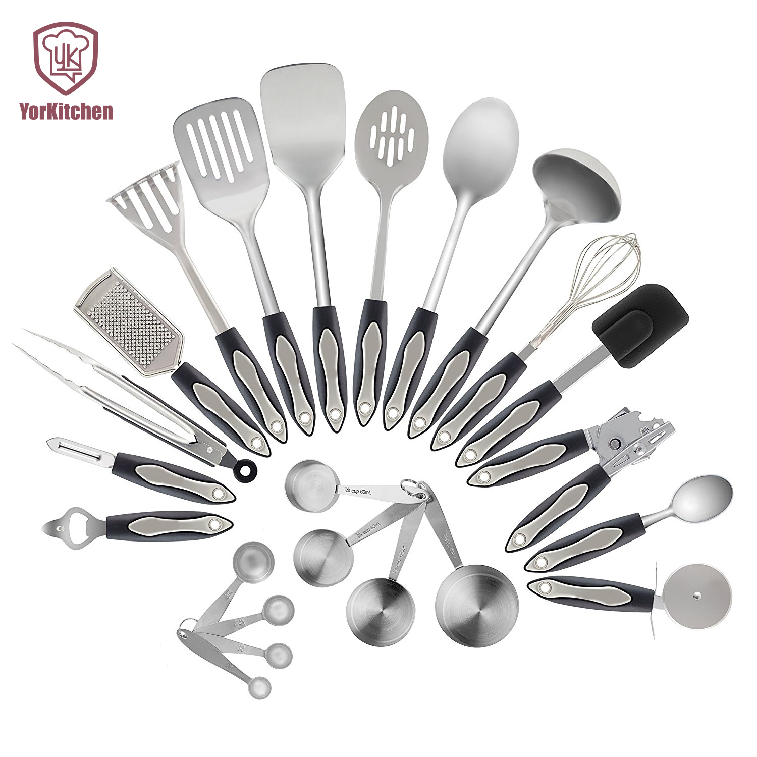 Stainless steel kitchen tools stainless steel kitchenware set can be freely combined set