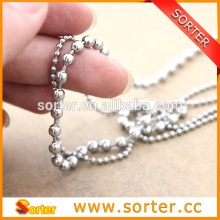 Stainless Steel Necklaces Designs Round Metal metallic ball chain