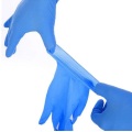 Medizinische pulverfreie blaue Nitrilhandschuhe Einweg